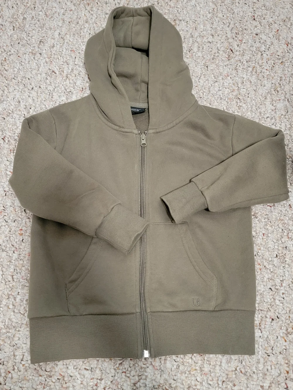 Little Bipsy 5T-6T Olive Zip-Up Hoodie